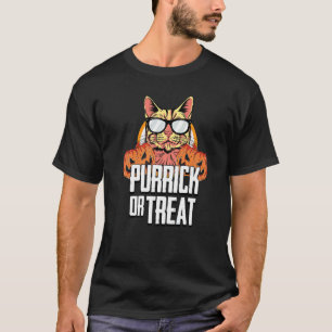 Camiseta Gato Ronroneo Truco O Travesura Pereza Disfraz De