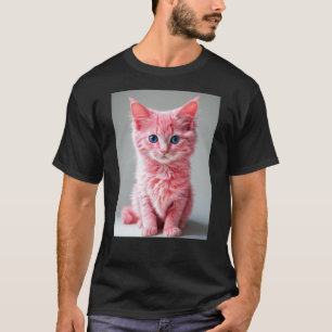 Camiseta Gato rosa