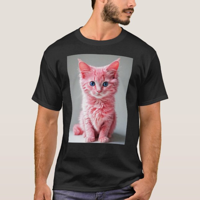 Camiseta Gato rosa (Anverso)