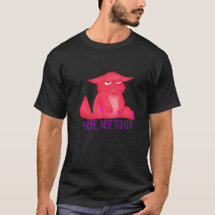 Camiseta Gato Rosa con Cara Gruñona No Hoy