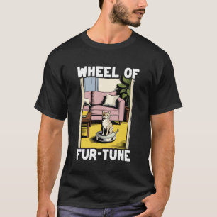 Camiseta Gato Rueda de la Fur-Tuna en aspiradora robot gato