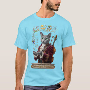 Camiseta Gato Russian Blue Vivaldi: Un Legado Vibrante