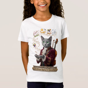 Camiseta Gato Russian Blue Vivaldi: Un Legado Vibrante