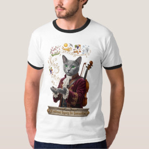 Camiseta Gato Russian Blue Vivaldi: Un Legado Vibrante