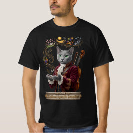 Camiseta Gato Russian Blue Vivaldi: Un Legado Vibrante