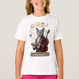 Camiseta Gato Russian Blue Vivaldi: Un Legado Vibrante