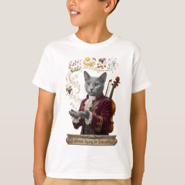 Camiseta Gato Russian Blue Vivaldi: Una Legado Vibrante