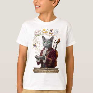 Camiseta Gato Russian Blue Vivaldi: Una Legado Vibrante