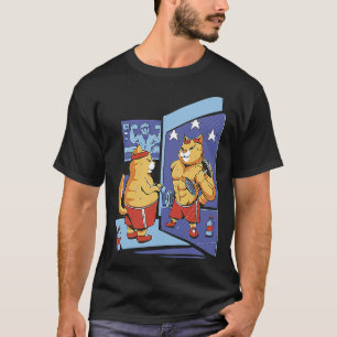 Camiseta Gato Saliendo En Forma Buff Muslos Guay