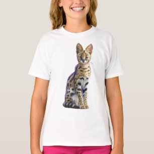 Camiseta Gato Salvaje Africano Serval Manchado Fauna Infant