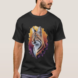 Camiseta Gato salvaje Caracal acuarela Arte de animales de