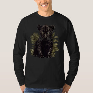 Camiseta Gato salvaje Cub Gran Pantalón Gato Leopardo Negro