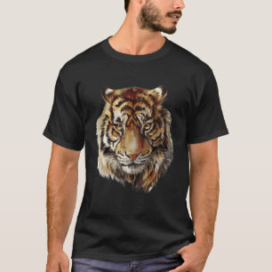 Camiseta Gato salvaje de cabeza de tigre de vintage