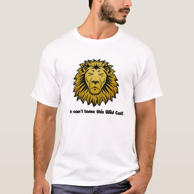 Camiseta Gato salvaje del león (Anverso)