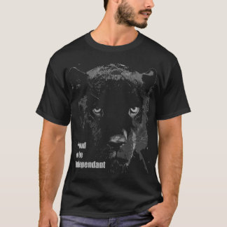 Camiseta Gato salvaje negro