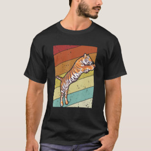Camiseta Gato salvaje retro, gato depredador, tigre rey, si