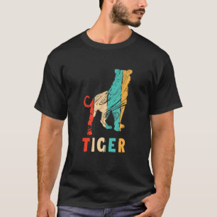 Camiseta Gato salvaje retro  gato depredador  tigre rey  Si