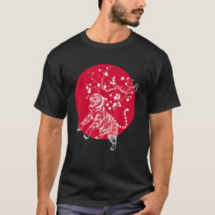 Camiseta Gato salvaje Sakura Asia Vida silvestre Flor de ce