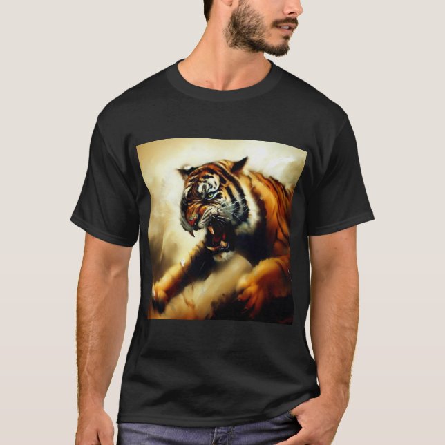 Camiseta Gato salvaje tigre (14) (Anverso)