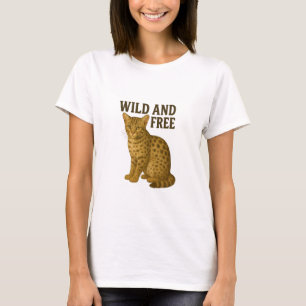 Camiseta Gato salvaje y libre de leopardo