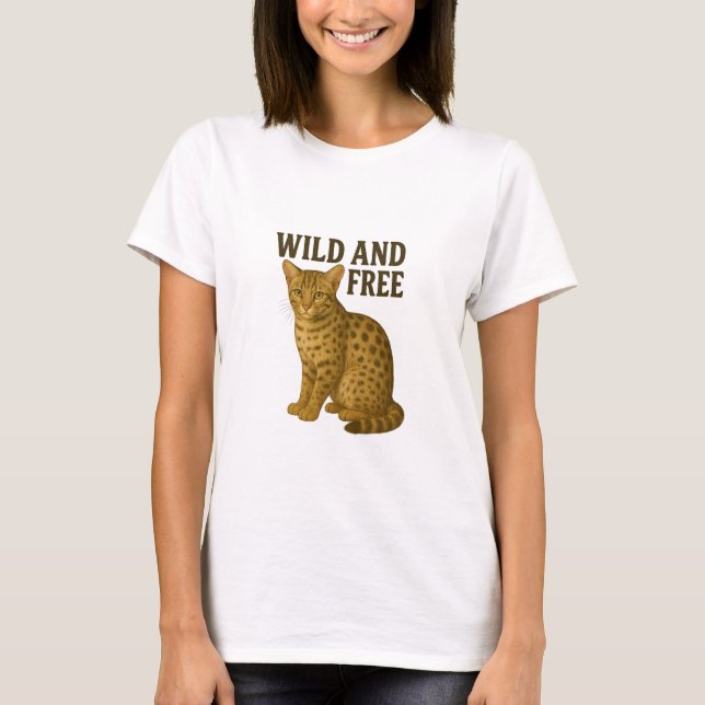 Camiseta Gato salvaje y libre de leopardo (Anverso)
