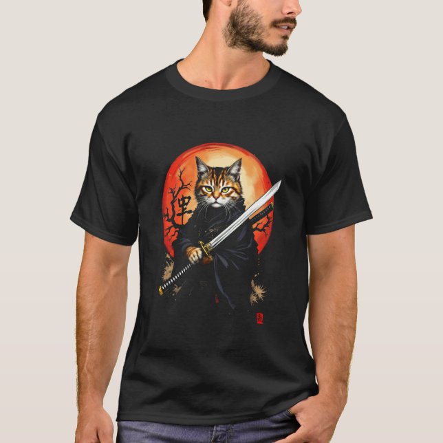 Camiseta Gato Samurái (Anverso)