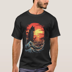 Camiseta Gato Samurái