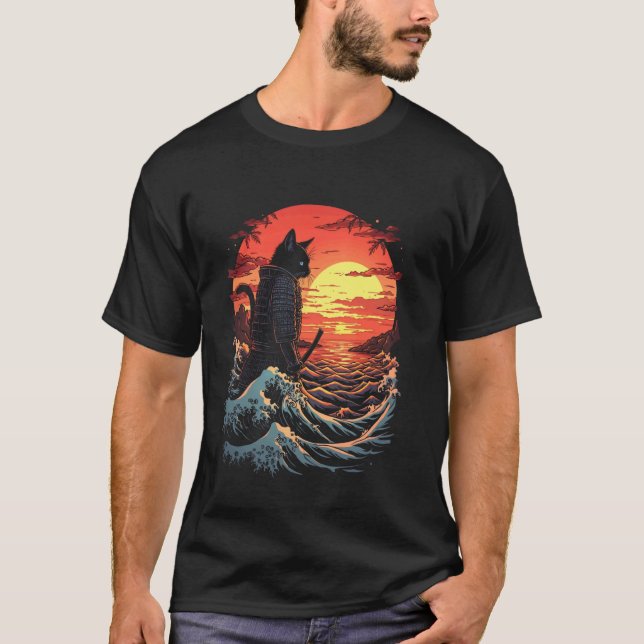 Camiseta Gato Samurái (Anverso)