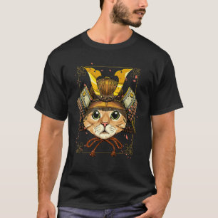 Camiseta Gato Samurai armar guerrero japonés Bushido Japone