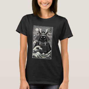 Camiseta Gato Samurái Arte Japonés Antiguo Ukiyo-e