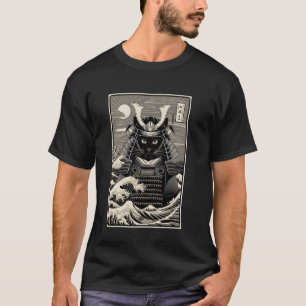 Camiseta Gato Samurái Arte Japonés Antiguo Ukiyo-e 1