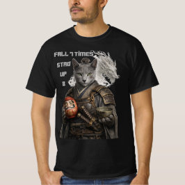 Camiseta Gato Samurái Azul Ruso