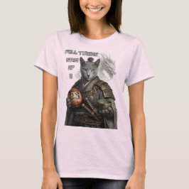 Camiseta Gato Samurái Azul Ruso