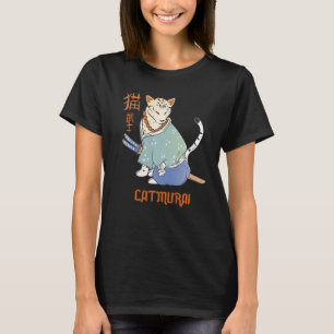 Camiseta Gato Samurai Catmurai Gatos de guerreros japoneses