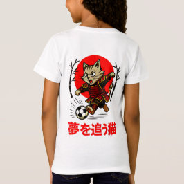 Camiseta Gato Samurái Divertido Fútbol - Regalo para Anime 