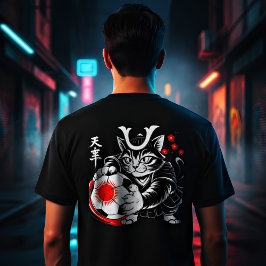 Camiseta Gato Samurái Elegante Fútbol Japón Para fanáticos 