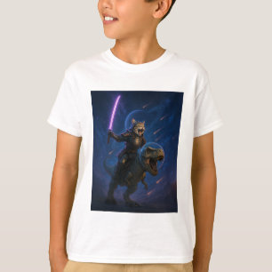 Camiseta Gato Samurái Galáctico en T Rex