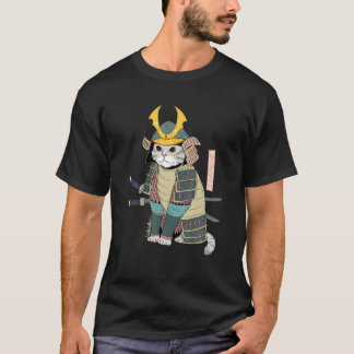 Camiseta Gato Samurai Gato Japonés En Armada Samurai Con Ka