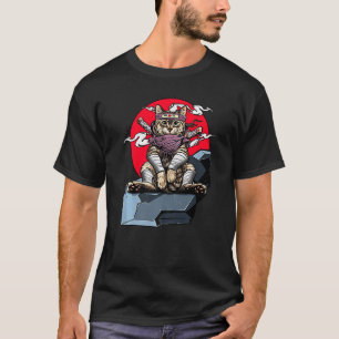 Camiseta Gato samurai guerrero japonés Katana Ninja Vi
