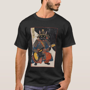 Camiseta Gato Samurái Japonés Tocando Guitarra Eléctrica Uk