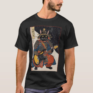 Camiseta Gato Samurái Japonés Tocando Guitarra Eléctrica Uk