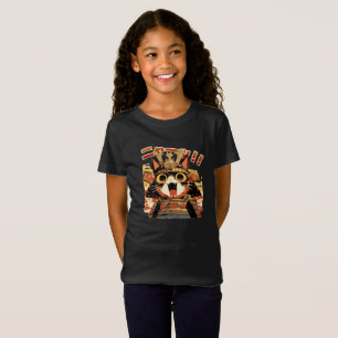 Camiseta Gato samurai lindo en la armadura