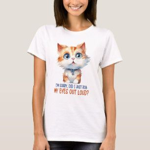 Camiseta Gato Sarcástico Y Cuto (2)