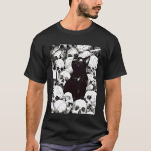 Camiseta Gato Satánico Oculto Gato Goth Grunge Punk Alt Aes