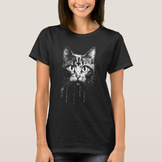 Camiseta Gato satánico Satanismo gótico oculto impío oscuro