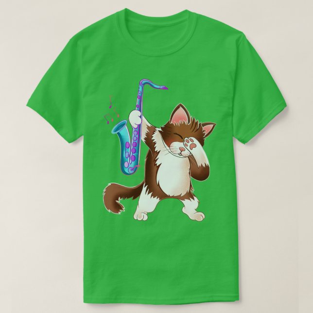 Camiseta Gato saxofón (Diseño del anverso)