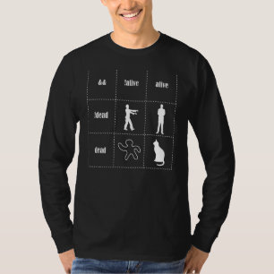 Camiseta Gato Scien De Programador Booleano Vivo Y Muerto