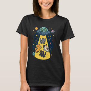 Camiseta Gato secuestrado por extraterrestres divertido el