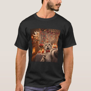 Camiseta Gato Selfie con Cupido Divertido Día de San Valent