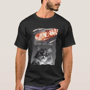 Camiseta Gato Selfie, Día del Impacto de Meteorito, Meme de